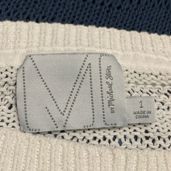 Michael Stars Dip Dye Knit Sweater - Cream/Navy - Size 1 - Picture 4 of 4